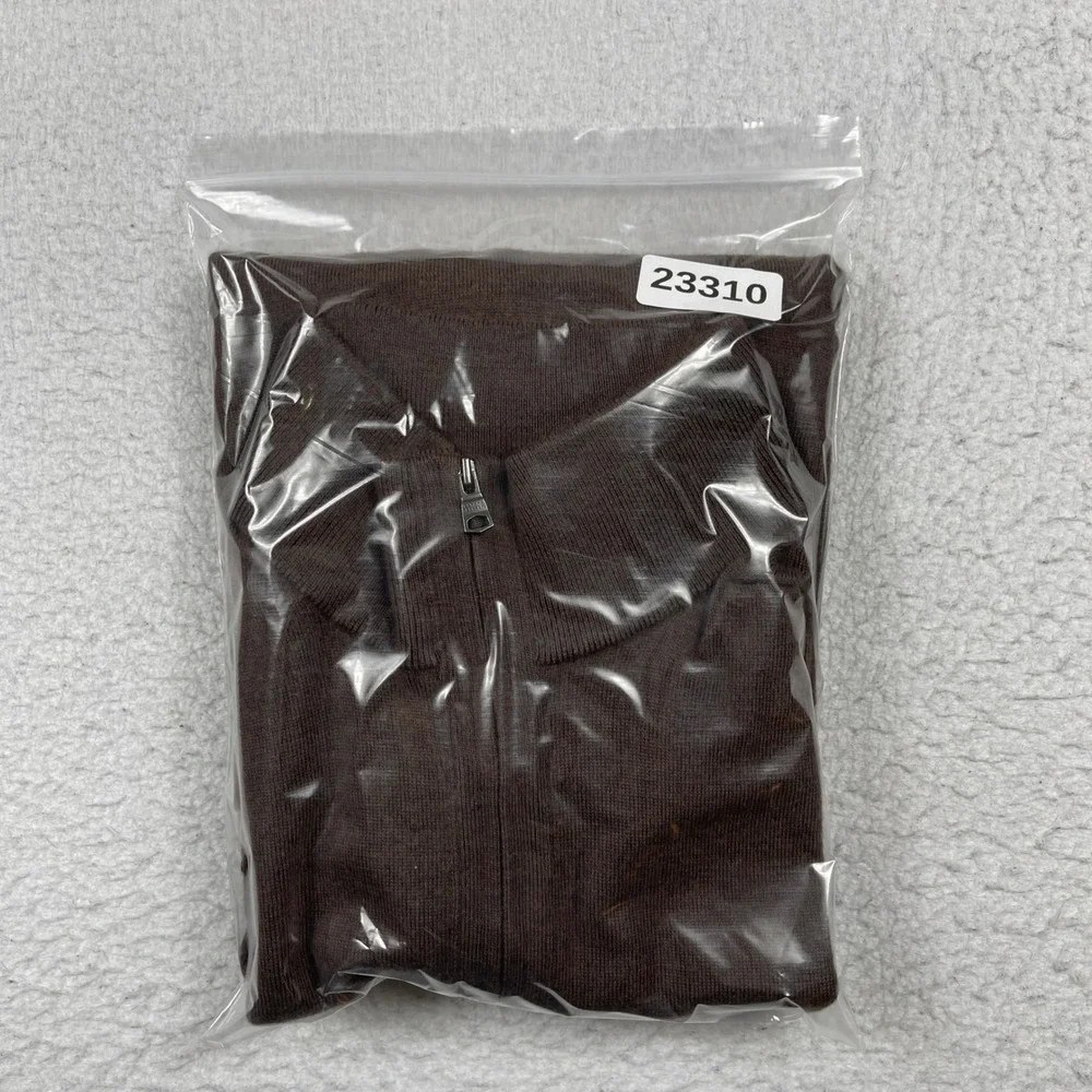 Banana Republic‎ Quarter Zip Mens XXL Brown Italian Merino Wool Baruffa Sweater